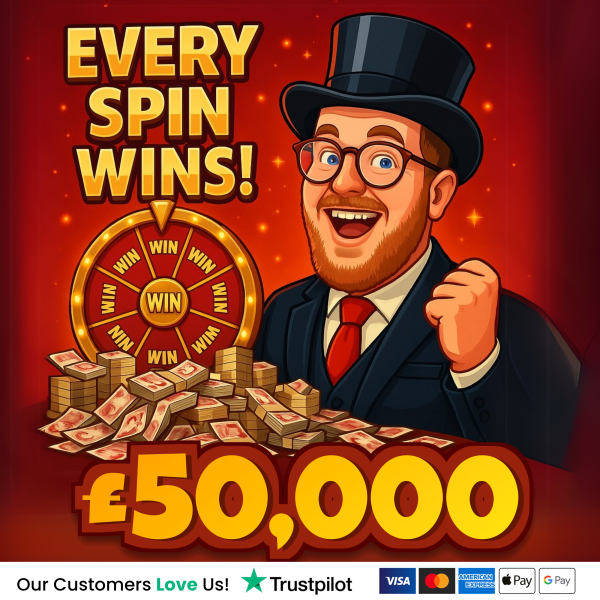 £50,000 EVERY SPIN WINS!